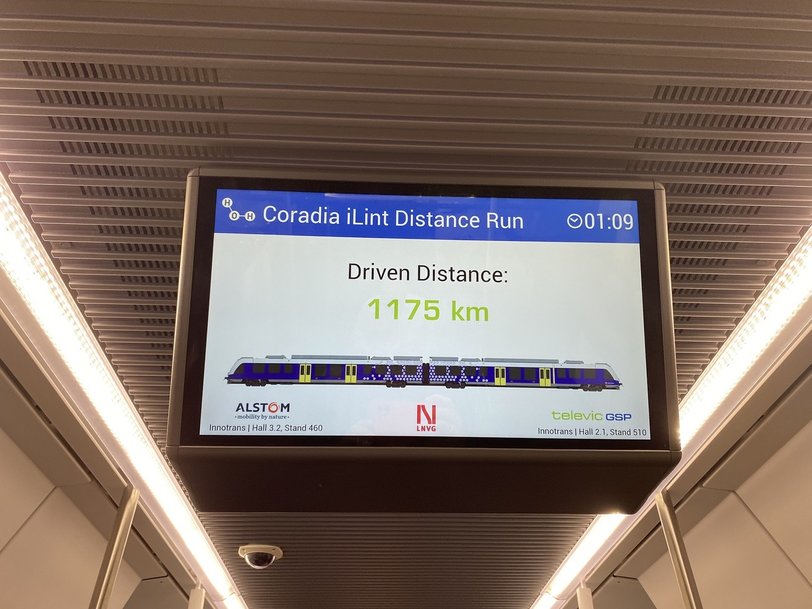 El tren de hidrógeno Coradia iLint de Alstom recorre 1.175 km sin repostar